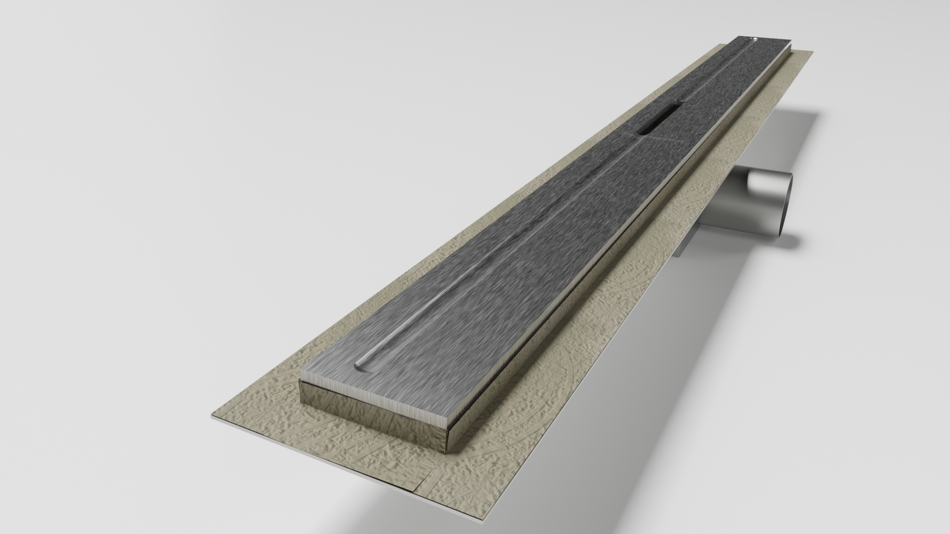 Žlab bez příruby v podlaze